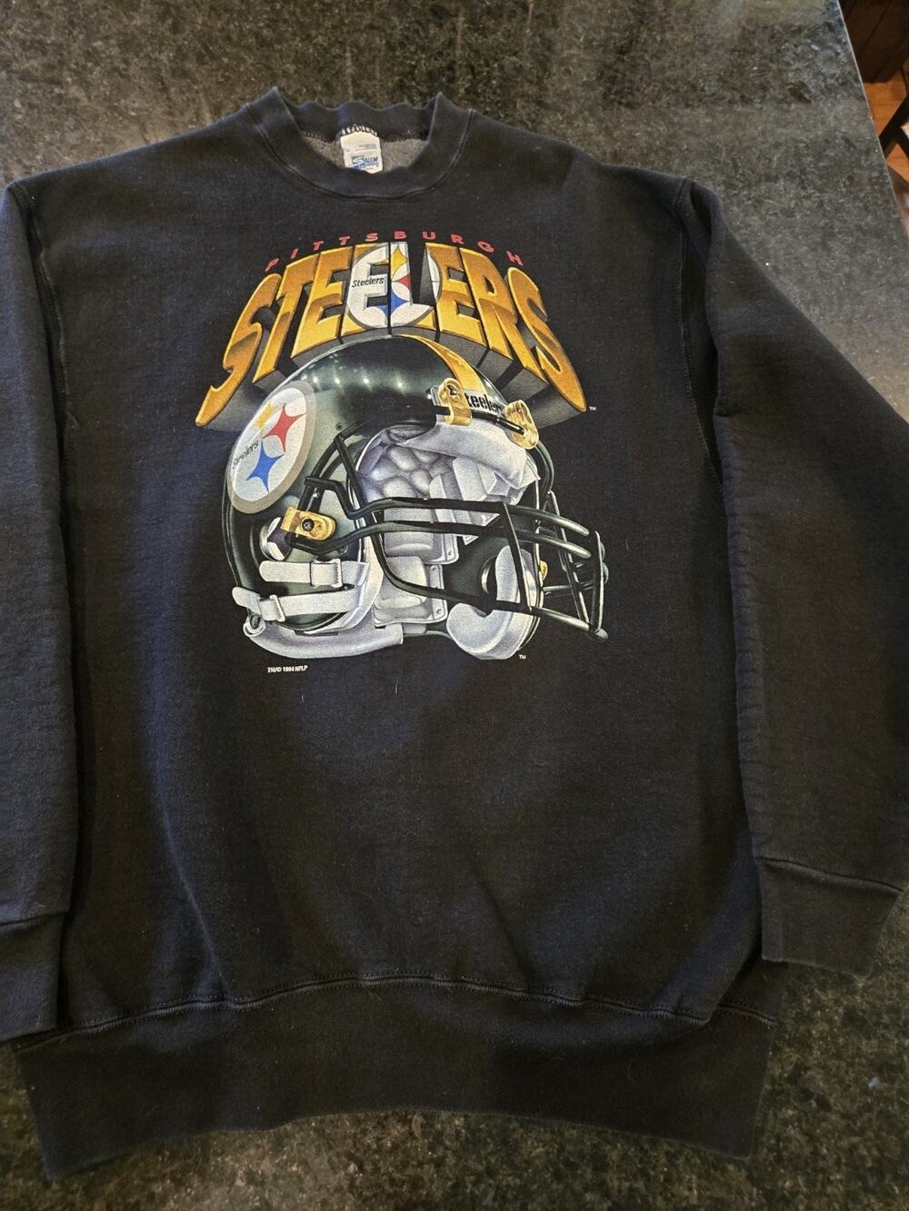 Vintage Steelers Football Helmet Crewneck 1994 Salem Sportswear XL